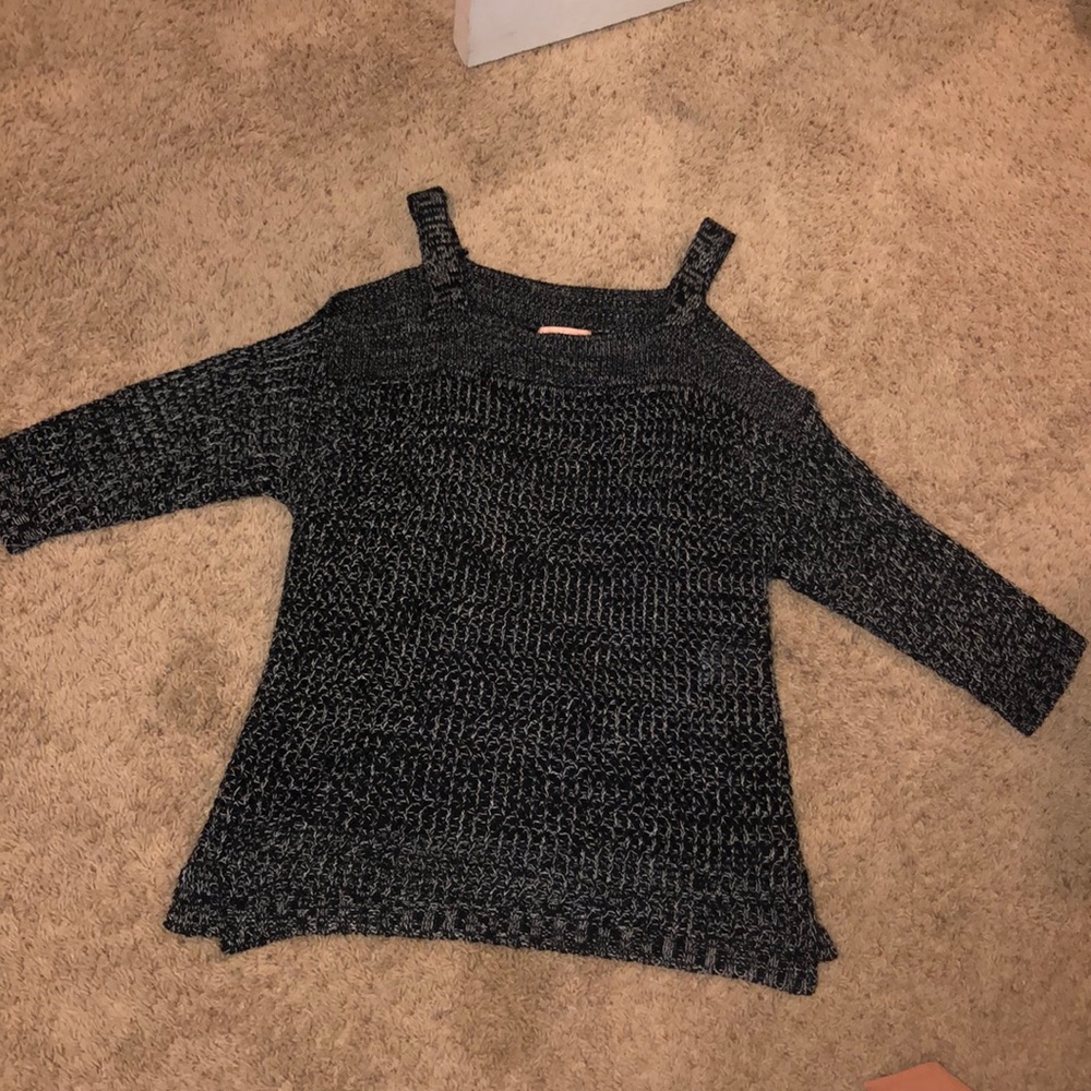 Black and silver knitted sweater
